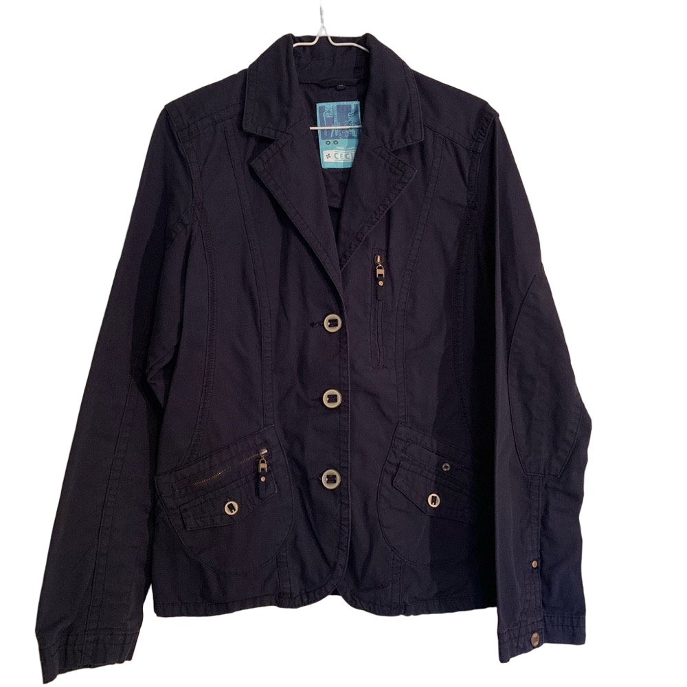 CECIL | Women’s Navy Cotton Jacket Made In Germany - Medium
